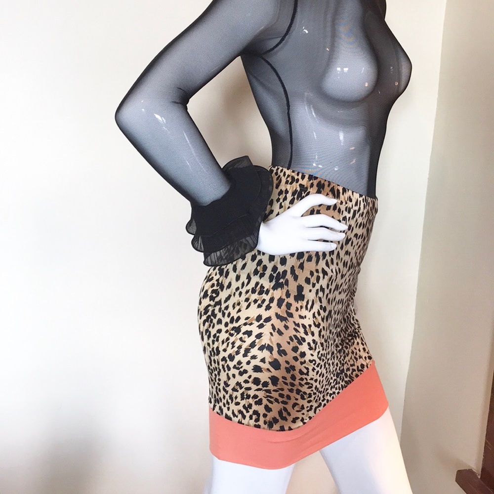 SALE! “Nomi” Cheetah/Orange Pencil Skirt
